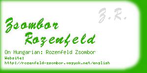 zsombor rozenfeld business card
